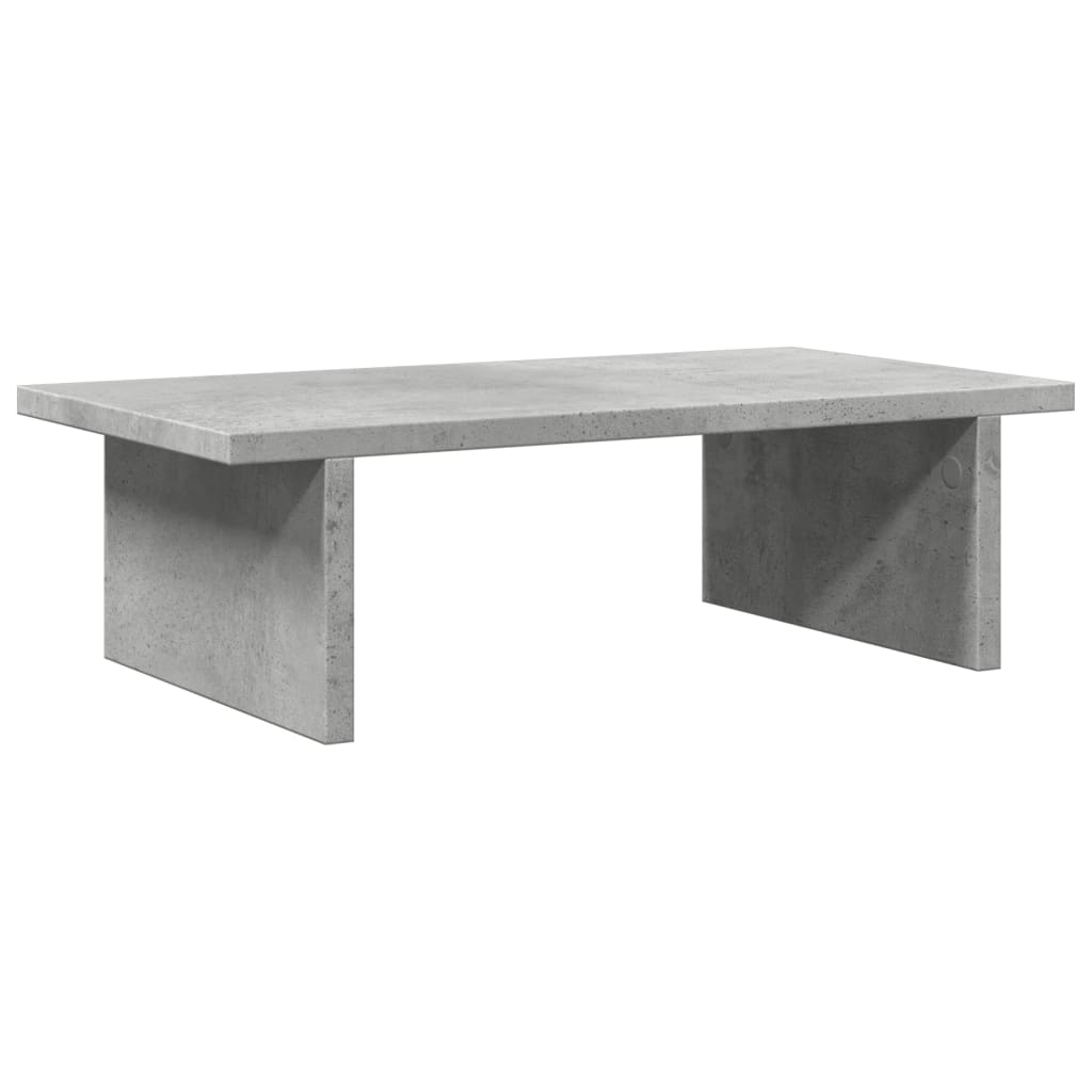 vidaXL Support de moniteur gris béton 50x27x15 cm bois d'ingénierie