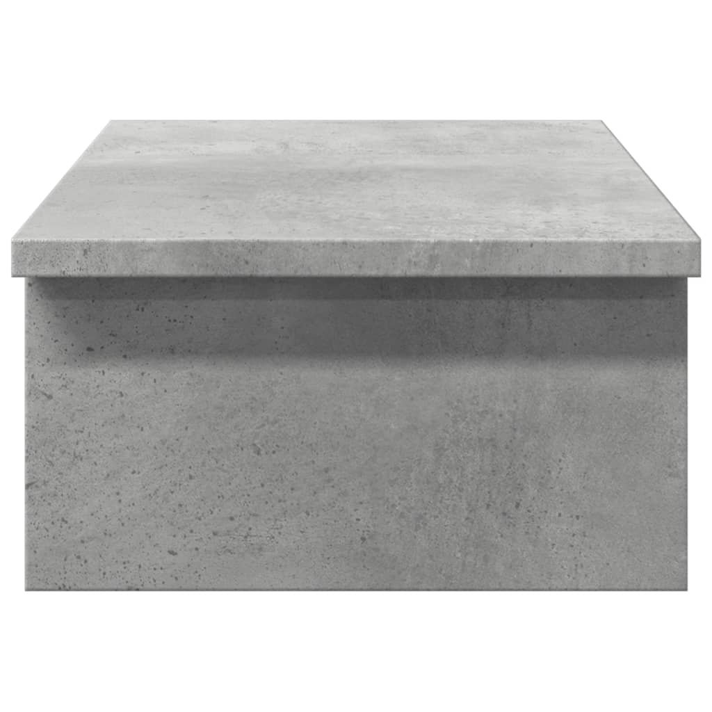 vidaXL Support de moniteur gris béton 50x27x15 cm bois d'ingénierie