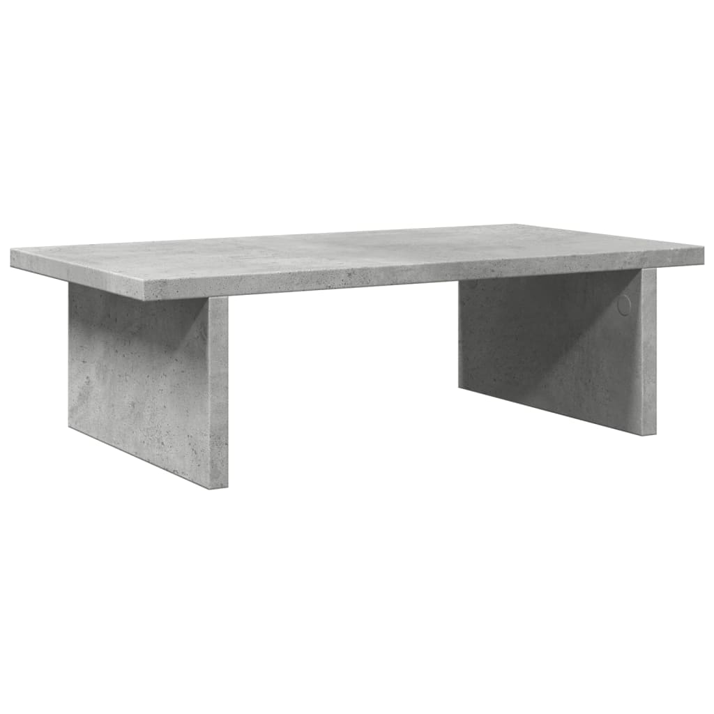 vidaXL Support de moniteur gris béton 50x27x15 cm bois d'ingénierie