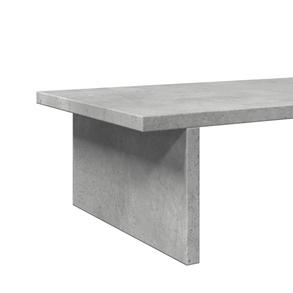vidaXL Support de moniteur gris béton 50x27x15 cm bois d'ingénierie