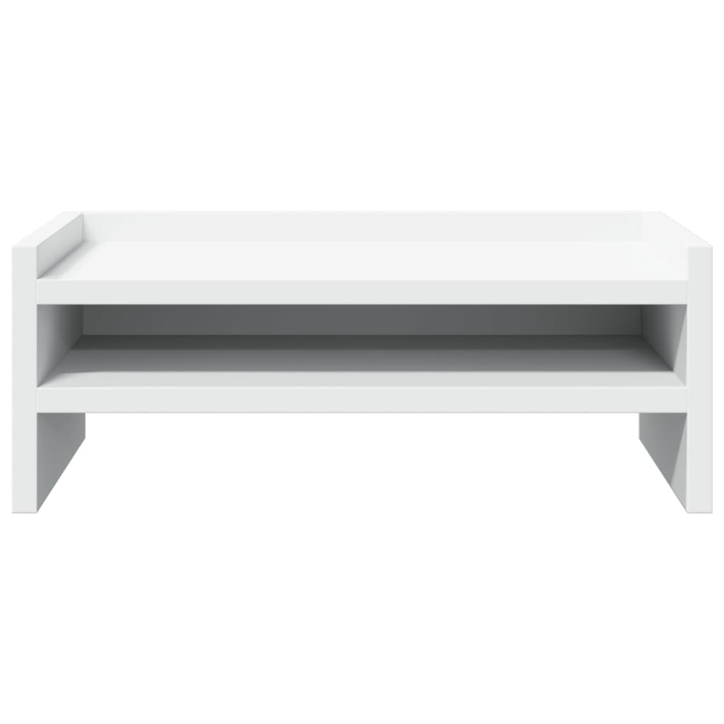 vidaXL Support de moniteur blanc 42x24x16 cm bois d'ingénierie