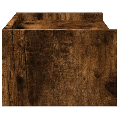 vidaXL Support de moniteur chêne fumé 42x24x16 cm bois d'ingénierie