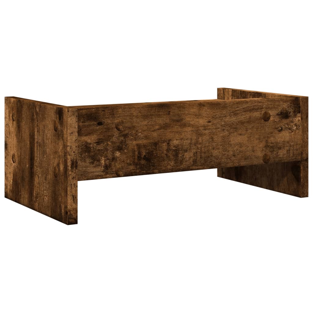 vidaXL Support de moniteur chêne fumé 42x24x16 cm bois d'ingénierie