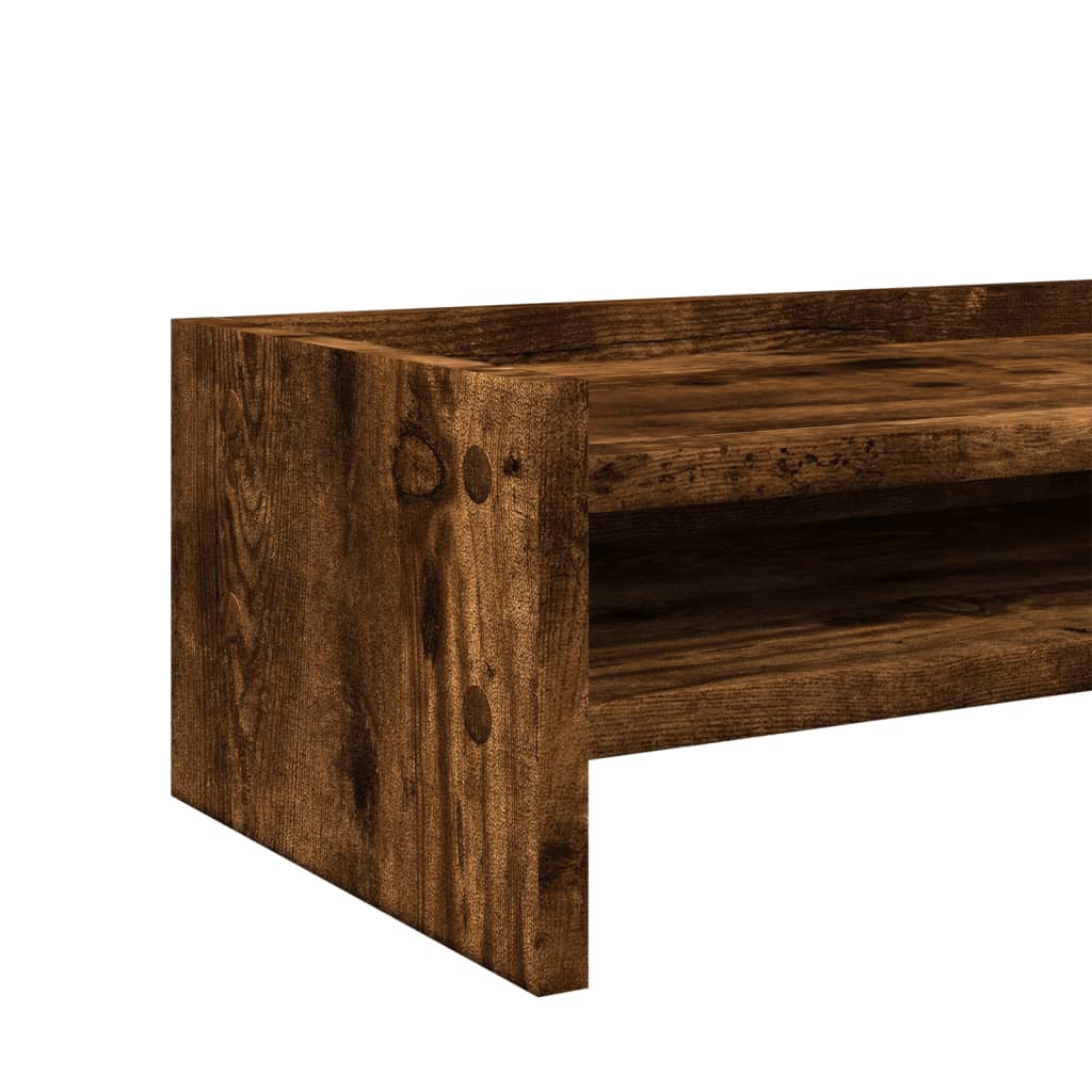 vidaXL Support de moniteur chêne fumé 42x24x16 cm bois d'ingénierie