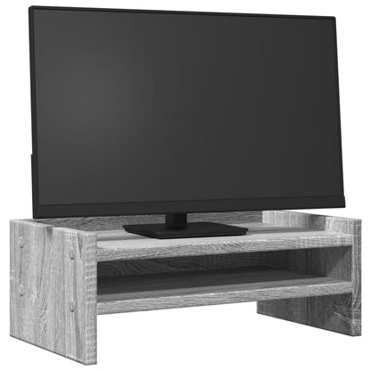 vidaXL Support de moniteur sonoma gris 42x24x16 cm bois d'ingénierie