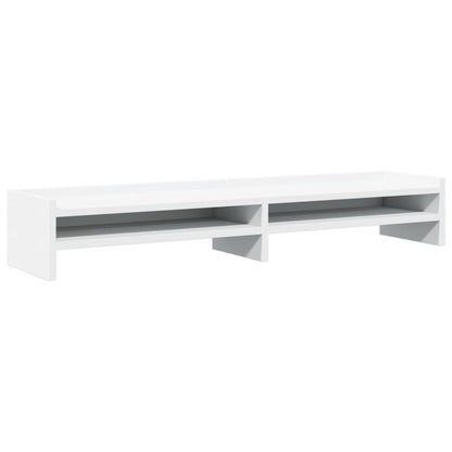 vidaXL Support de moniteur blanc 100x24x16 cm bois d'ingénierie