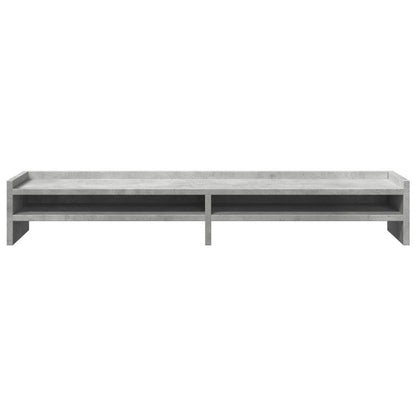 vidaXL Support de moniteur gris béton 100x24x16 cm bois d'ingénierie