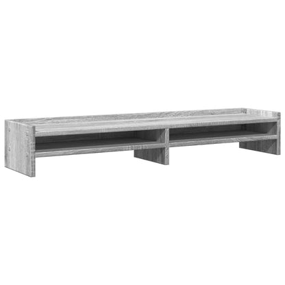 vidaXL Support de moniteur sonoma gris 100x24x16 cm bois d'ingénierie