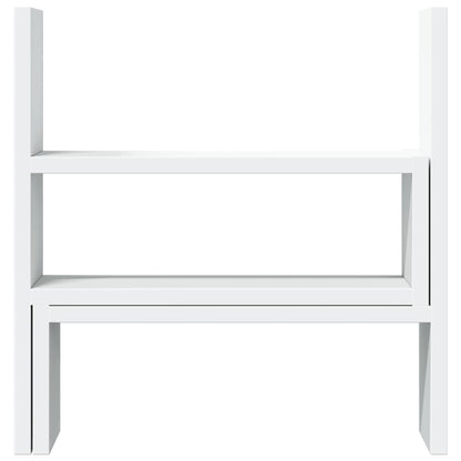 vidaXL Organisateur de bureau réglable blanc bois d'ingénierie