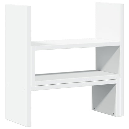 vidaXL Organisateur de bureau réglable blanc bois d'ingénierie