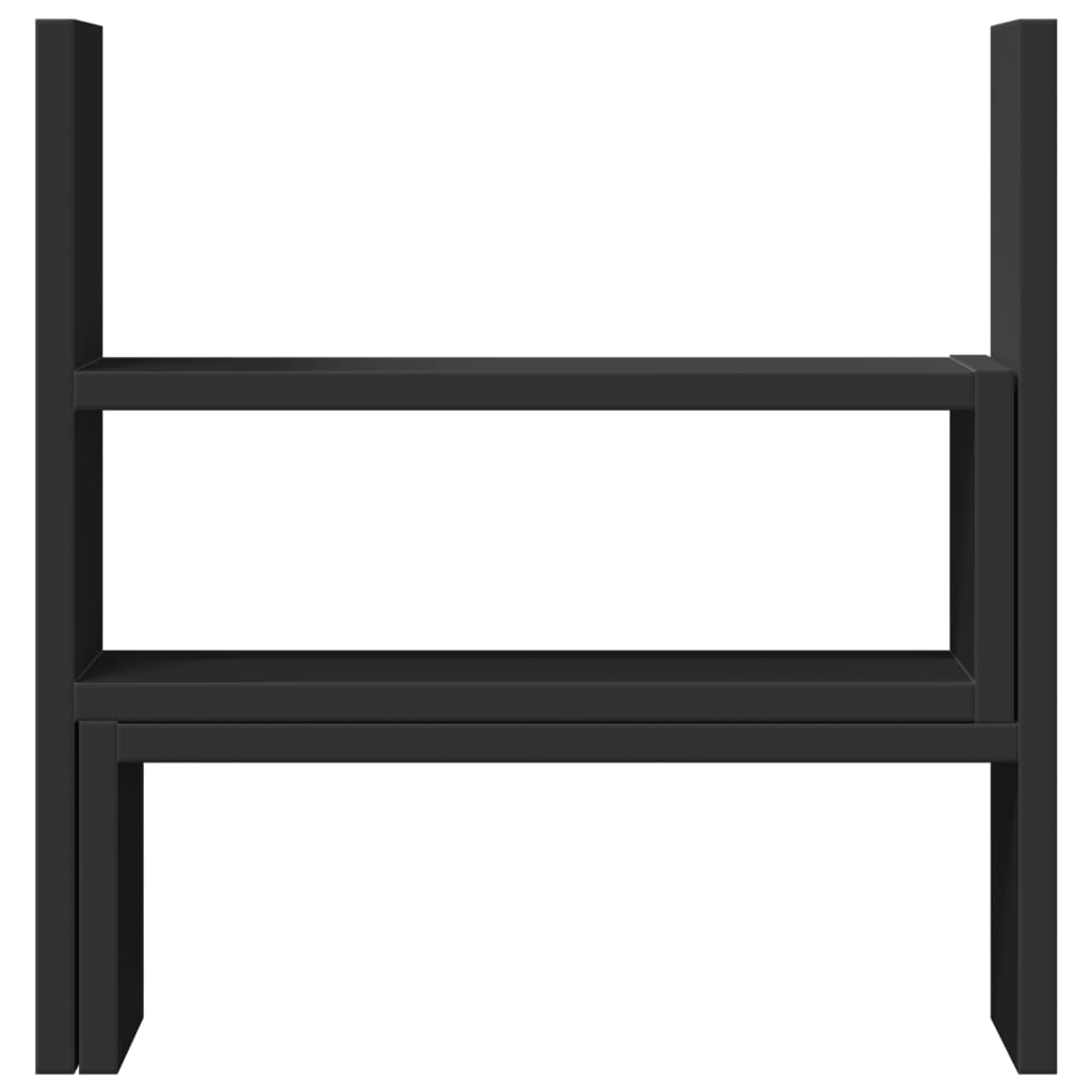 vidaXL Organisateur de bureau réglable noir bois d'ingénierie