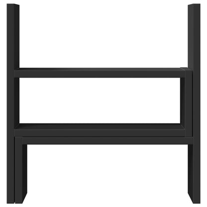 vidaXL Organisateur de bureau réglable noir bois d'ingénierie