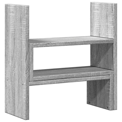 vidaXL Organisateur de bureau réglable sonoma gris bois d'ingénierie