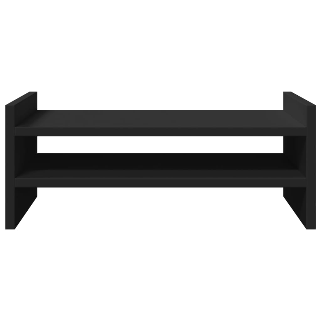 vidaXL Support de moniteur noir 50x27x20 cm bois d'ingénierie