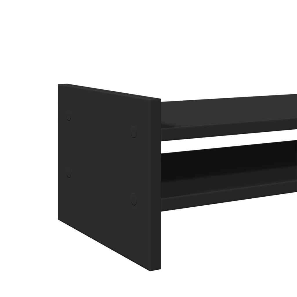 vidaXL Support de moniteur noir 50x27x20 cm bois d'ingénierie
