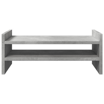 vidaXL Support de moniteur gris béton 50x27x20 cm bois d'ingénierie