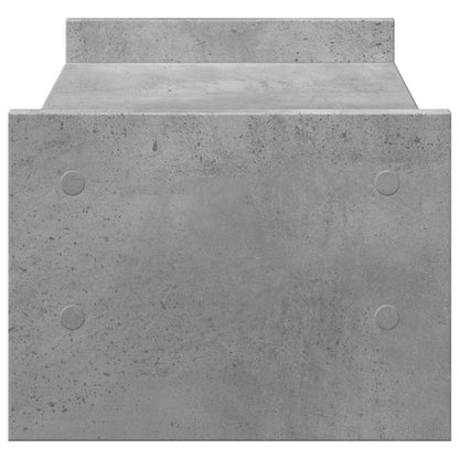 vidaXL Support de moniteur gris béton 50x27x20 cm bois d'ingénierie