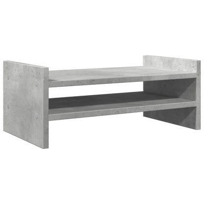 vidaXL Support de moniteur gris béton 50x27x20 cm bois d'ingénierie