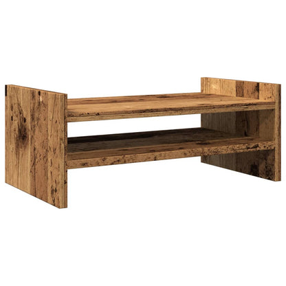 vidaXL Support de moniteur vieux bois 50x27x20 cm bois d'ingénierie
