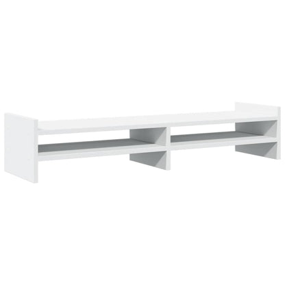 vidaXL Support de moniteur blanc 100x27x20 cm bois d'ingénierie