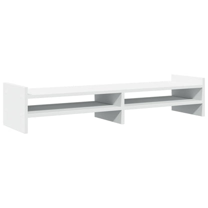 vidaXL Support de moniteur blanc 100x27x20 cm bois d'ingénierie
