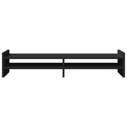 vidaXL Support de moniteur noir 100x27x20 cm bois d'ingénierie