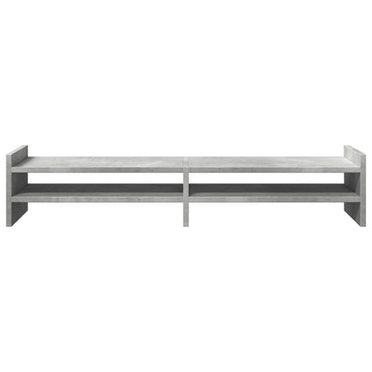 vidaXL Support de moniteur gris béton 100x27x20 cm bois d'ingénierie
