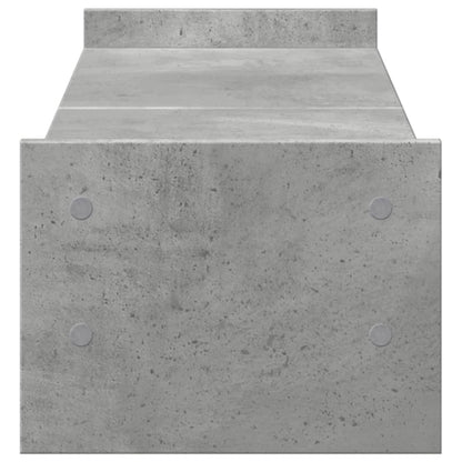 vidaXL Support de moniteur gris béton 100x27x20 cm bois d'ingénierie