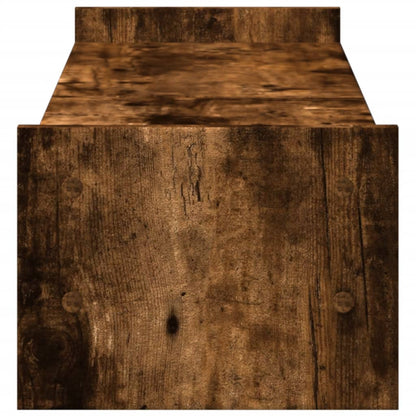 vidaXL Support de moniteur chêne fumé 100x27x20 cm bois d'ingénierie