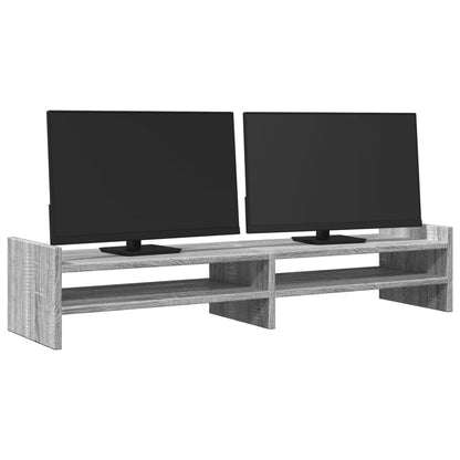 vidaXL Support de moniteur sonoma gris 100x27x20 cm bois d'ingénierie