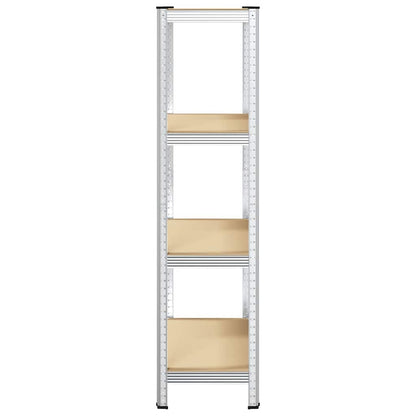 vidaXL Étagère de rangement 4 niveaux Argenté Acier et bois ingénierie