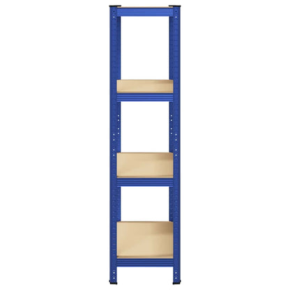 vidaXL Étagère de rangement à 4 niveaux Bleu Acier et bois ingénierie