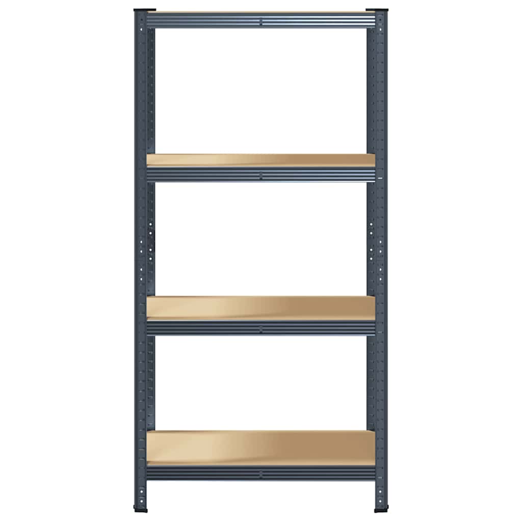vidaXL Étagère de rangement 4 niveaux Anthracite Acier bois ingénierie