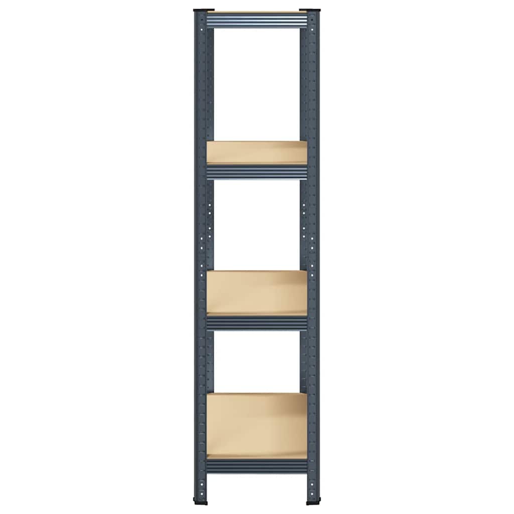 vidaXL Étagère de rangement 4 niveaux Anthracite Acier bois ingénierie