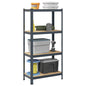 vidaXL Étagère de rangement 4 niveaux Anthracite Acier bois ingénierie