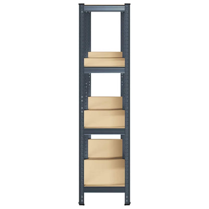 vidaXL Étagères de rangement à 4 niveaux 2 pcs acier bois d'ingénierie