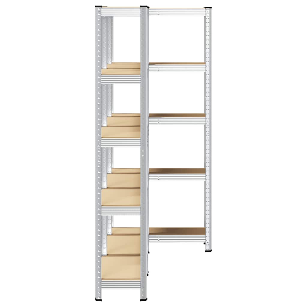 vidaXL Étagères de rangement à 5 niveaux 3 pcs acier bois d'ingénierie