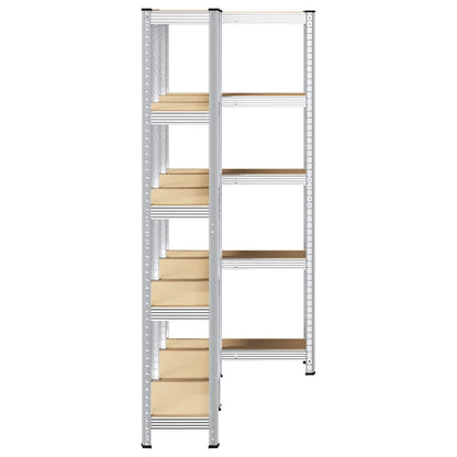 vidaXL Étagères de rangement à 5 niveaux 3 pcs acier bois d'ingénierie