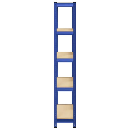 vidaXL Étagère de rangement à 5 niveaux Bleu Acier et bois ingénierie