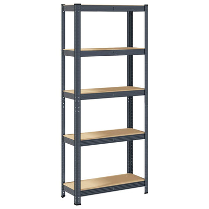 vidaXL Étagère de rangement 5 niveaux Anthracite Acier bois ingénierie