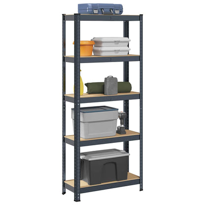 vidaXL Étagère de rangement 5 niveaux Anthracite Acier bois ingénierie