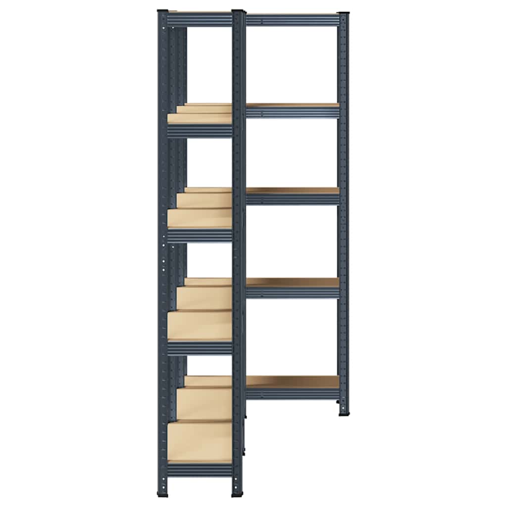 vidaXL Étagères de rangement 5 niveaux 3 pcs acier bois d'ingénierie