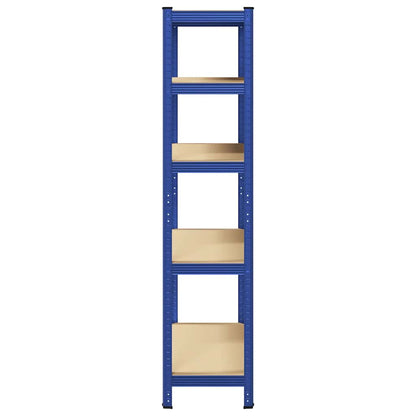 vidaXL Étagère de rangement à 5 niveaux Bleu Acier et bois ingénierie