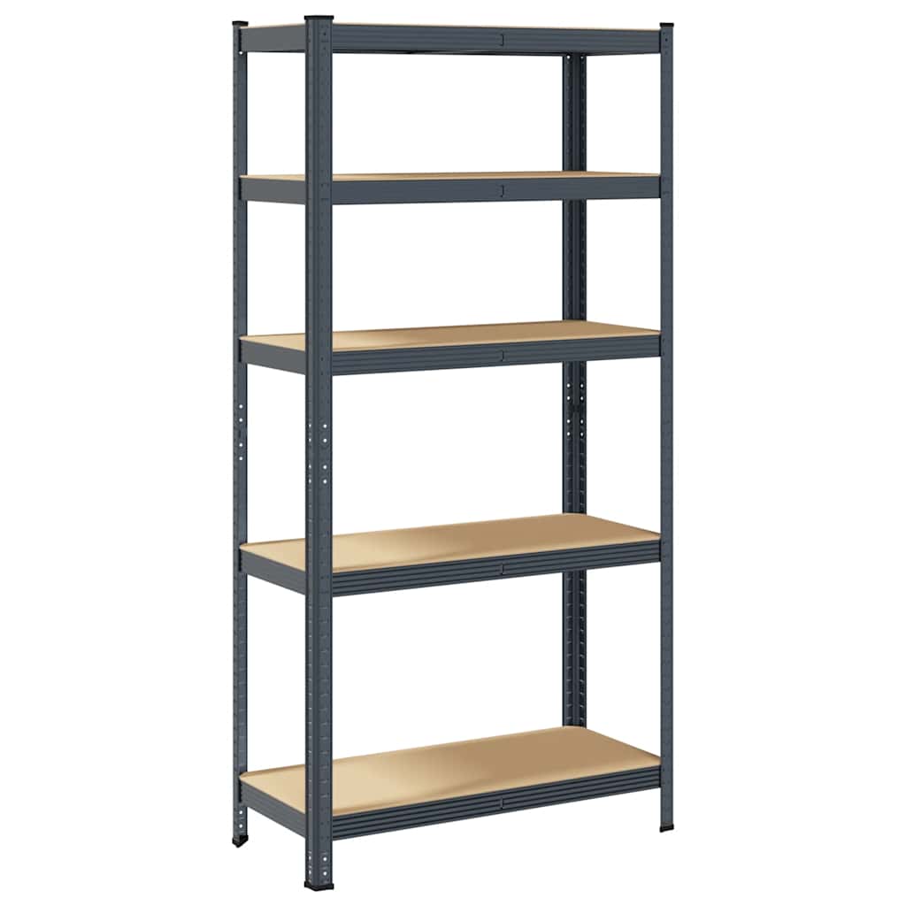 vidaXL Étagère de rangement 5 niveaux Anthracite Acier bois ingénierie
