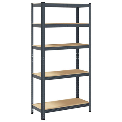 vidaXL Étagère de rangement 5 niveaux Anthracite Acier bois ingénierie
