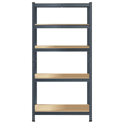 vidaXL Étagère de rangement 5 niveaux Anthracite Acier bois ingénierie