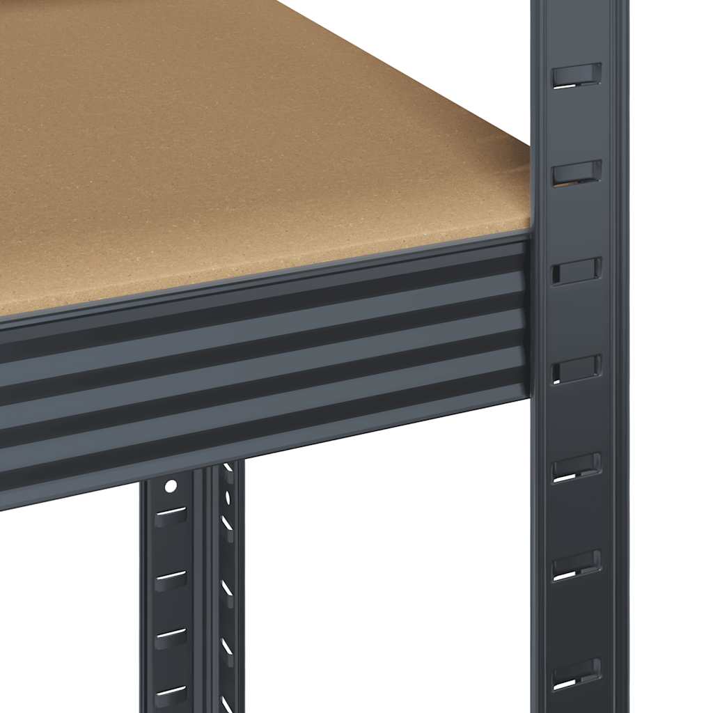 vidaXL Étagère de rangement 5 niveaux Anthracite Acier bois ingénierie