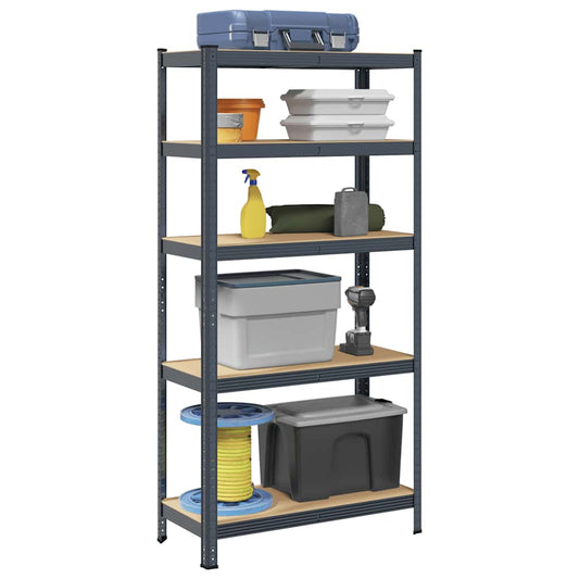 vidaXL Étagère de rangement 5 niveaux Anthracite Acier bois ingénierie