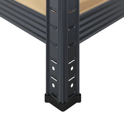 vidaXL Étagères de rangement 5 niveaux 2 pcs Anthracite Acier et bois