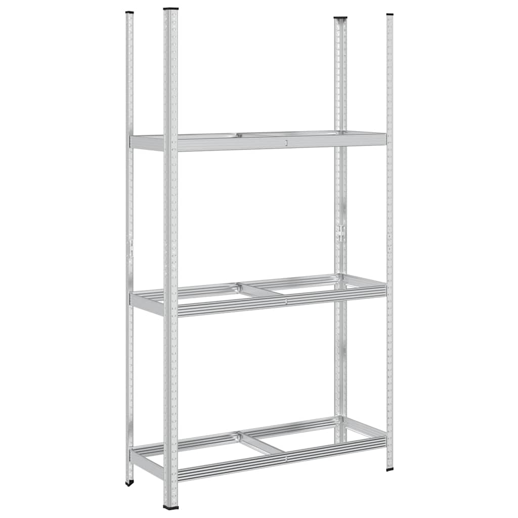vidaXL Étagère à pneus à 3 niveaux argent 110x40x200 cm acier